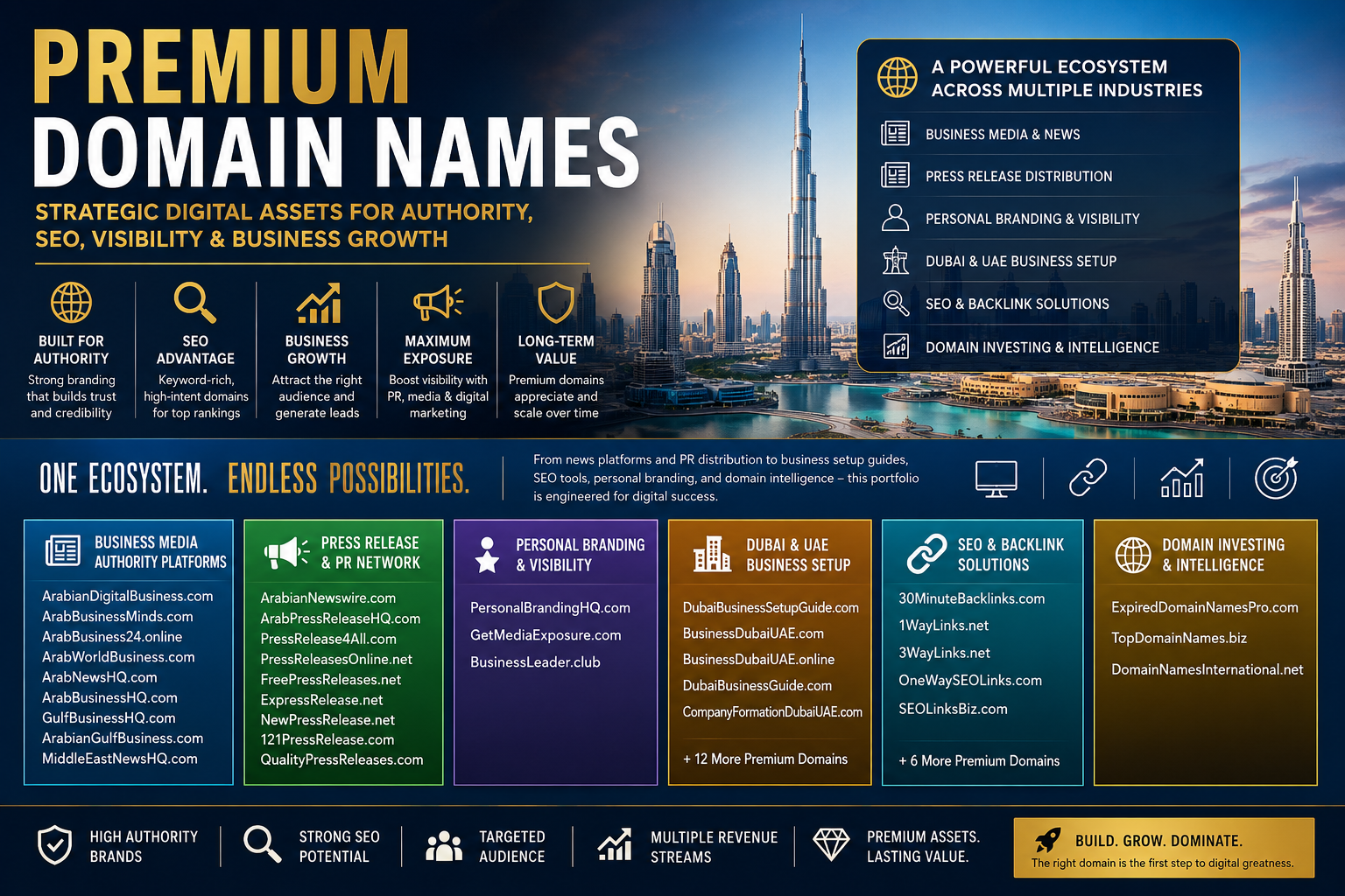 Premium Domain Names - The Ultimate Guide to Building Authority, SEO Power, and Digital Wealth